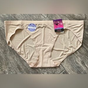 New Maidenform Invisible Comfort Bikini Panties Size 2XL/9 Beige Barely There